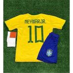 Brezilya 2023/24 Yeni Sezon Neymar Jr Çocuk Forması Şort Çorap 3'lü Set - Standart - Gri