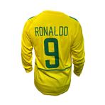 Brezilya Sarı Uzun Kol Ronaldo 9 2002 Profesyonel Forma