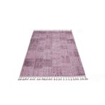Brezovica Pembe Yama İşi Pamuk 5,7 cm x 5,7 cm Dijital Baskı Alan Halısı Yıkanabilir Kaymaz Yumuşak Oturma Odası Ofis Mutfak Giriş Koridor Misafir Odası Halısı