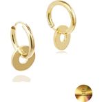 Brezza Lusso 18k Serie Oro Sallantılı Halka Kadın Gümüş Küpe 14 MM