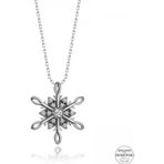 Brezza Lusso Gümüş Swarovski Zirconia Taşlı Kar Tanesi Bayan Kolye