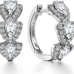 Brezza Lusso Zirconia Taşlı Diamond Stylish Night Halka Kadın Gümüş Küpe 17 MM