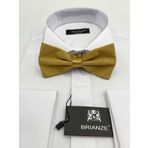Brianze Gold Düz Renk Saten Papyon