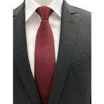 Brianze Hazir Baglanmis Klipsli Bordo Kravat