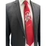 Brianze Kırmızı M.Kemal Atatürk Dokuma Kravat