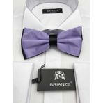 Brianze Lila Siyah Saten Papyon