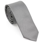 Brianze MKAS-9 Gri Oxford Model Mendilli Slim Kravat