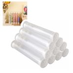 Briartw 10 adet şeffaf şeffaf süsleme plastik küçük boş saklama tüpleri boncuk konteyner seti test şişeleri organizatörler kutuları 2 Haed kapaklı Scrapbooking zanaat elmas boyama DIY malzemeleri