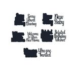 Briartw Ayrıldığınız için üzgünüm, Yeni Bebek, Yeni Evinize Hoş Geldiniz, Gecikmiş Doğum Günü Dilekleri, Huited,Cümleler Kesme Kalıpları Kendin Yap Scrapbooking için Şablon Kabartma Damgalama Kartları Fotoğraflar Albüm El Sanatları