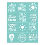 Briartw Shine Bright Minis Serigrafi Şablon 8.5x11 inç Yeniden Kullanılabilir Kendinden Yapışkanlı Örgü Şablonlar Polimer Kil Ev Dekorasyonu için Serigrafi Şablon Baskı Ahşap Kumaş Üzerine Baskı Duvar