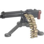 Brickarms M1917 MG ile tripod ve çıkarılabilir Munitionsclip, WW2 silah LEGO figürler için