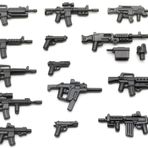 BrickArms Modern Combat Frontline Silah Paketi, LEGO® minifgures için 14 Özel Silah
