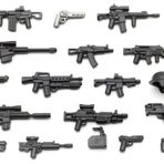 BrickArms Modern Combat Taktik Silah Paketi, LEGO® minifgures için özel silahlar