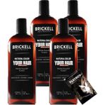 Brickell Antiwhite Erkeklere Özel Beyazlara 4x237 ml Saç Sakal Şampuanı