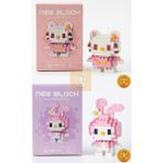 Bricks Hello Kitty ve My Melody 2'li Hediye Seti Mikro Blok Figürler Sevgili Hediyesi - 2 Ürün