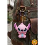 Bricks Stitch Figürlü Pembe Silikon Squishy Anahtarlık - Antistres Yumuşak Oyuncak