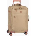 Bric's X-Travel 55 cm Kabin Boy Trolley Hafif, Deri Detaylı ve Şık Seyahat Valizi - Sarı