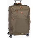 Brıc's X-Travel Trolley 71 cm Deri Detaylı, Geniş Hacimli, Şık ve Hafif Valiz - Yeşil
