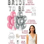 Bride To Be Gelin ve Bekarlığa Veda Seti Parti Bride Set - Pembe - Gümüş
