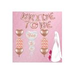 Bride To Be Rose Gold Balon Set Bekarlığa Veda Partisi Set-12