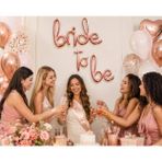 Bride To Be Rose Gold El Yazılı Folyo Balon Seti Bekarlığa Veda Parti Süsü