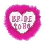 Bride To Be Tüylü Kalp Rozet