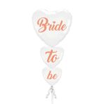 Bride To Be Yazılı Kalp Folyo Balon Bekarlığa Veda Partisi Balonu Beyaz 100 cm