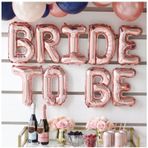 Bride To Be Yazılı Rose Gold Folyo Balon Konsepti Renkli Bekarlı