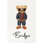 Bridger: Cahier personnalisé avec prénom Bridger | Cadeau d'anniversaire pour enfant, garçon, homme, copain ... | Nounours | 110 pages lignée, Petit Format 6x9 pouces (15,24 x 22,86 cm)
