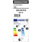 Bridgestone 255/40R18 99Y Xl Turanza T005 Oto Yaz Lastiği (Üretim Yılı:2021)