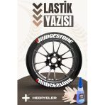 Bridgestone Motosiklet Ve Otomobil Araç 3D Oto Lastik Yazısı Sticker Arma Seti – 8 Adet