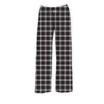 BRIEF INSANITY Temel Desen Pantolon ve Pijama Altları, Kadınlar ve Erkekler için Çoklu Tasarım ve Bedenlere Sahip Yumuşak Pijama Pantolonları, Siyah Ekose, M