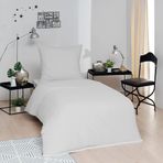 Brielle Düz Pamuk Nevresim Setleri, Beyaz, Tek Kişilik