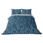 Brielle Düz Pamuk Saten Nevresim Setleri, Lacivert, Queen Size