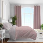 Brielle Düz Pamuk Saten Nevresim Setleri, Pembe, Queen Size