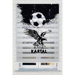 Bright Cover Kara Kartal ve Futbol Topu Baskılı Zebra Perde - Çocuk Odası Perdesi (A+ KALİTE)