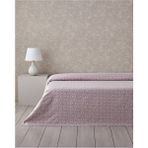 Bright Floral Ecosoft Çift Kişilik Pike 200X220 cm Pembe - Bordo