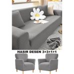 Bright Home 3.3.1.1 Koltuk Örtüsü Koltuk Kılıfı Takımı Sofa Cover - 180 x 230 cm - Gri