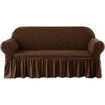 Bright Home Bürümcük Koltuk,kanepe, Çekyat Örtüsü,lastikli,esnekli,etekli Koltuk Kılıfı 3kişilik Koltuk Için - 180 x 230 cm - Koyu Kahve
