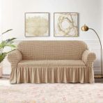 Bright Home Bürümcük Koltuk,kanepe, Çekyat Örtüsü,lastikli,esnekli,etekli Koltuk Kılıfı 3kişilik Koltuk Için - 180 x 230 cm - Taş