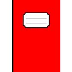 Bright Red 150 Page 4mm Dot Grid 6''x9'' Journal: Fun Color Grid Notebook with Quick Find Spine and Label Badge Front