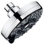 Bright Showers Yüksek Basınçlı Yağmur Duş Başlığı, Krom, 3 Püskürtme Ayarı, 4,6 İnç Yağış, Lüks Tepegöz Duş Deneyimi için Ayarlanabilir Metal Döner Top