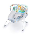 Bright Starts Ana Kucağı Rahatlatıcı Titreşimler Bebek Koltuğu - Çıkarılabilir Oyuncak Barı, Kaymaz Ayak, 0-6 Ay, 9 kg'ya Kadar (Safari Eğlencesi)