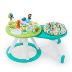 Bright Starts, Around We Go, 2'si 1 Arada Masa ve Bebek Yürüteci, Işıklı ve Müzikli Oyun Masası, 10 Aktivite Oyuncak, Motor Gelişimi, Yeşil, 6 Aylık
