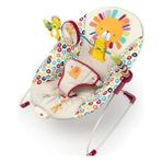 Bright Starts Taşınabilir Ana Kucağı Yatıştırıcı Titreşimli Çıkarılabilir Oyuncak Barlı Bebek Koltuğu, 0-6 Ay 0-9 kg (Eğlenceli Fırıldaklar) - Krem - Kırmızı