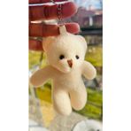 Bright3 Sevimli Peluş Krem Ayıcık Anahtarlık Çanta Süsü Hediyelik