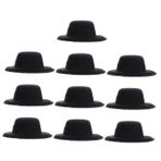 BRIGHTFUFU 10 Parça Bebek Caz Şapka Aksesuarları Mini Şapka dekoratif minik şapkalar yemek kabı sıcak tutan oyuncak bebek noel baba şapkaları için küçük şapkalar çocuk oyuncakları atkı