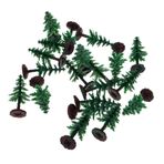 BRIGHTFUFU 20 Adet Mini Noel Ağacı Diyorama Ağaçları Noel Köyü Ağaçları Peyzaj Ağaç Modeli Modeli Peyzaj Ağacı Diorama Için Model Ağaçlar El Sanatları Için Minyatür Ağaçlar Green Plastik