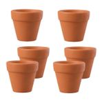 BRIGHTFUFU 6 Adet Küçük Pişmiş Toprak Kil Tencere Mini Çiçek Yetiştiricilerinin Minyatür Succulents Konteyner Kreş Saksılar Ofis Masaları Için Açık Bahçeler