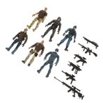 BRIGHTFUFU Ordu Erkekler Aksiyon Figürleri 6 Adet Hareketli Ortak Askerler Simüle Ordu Takımı Özel Kuvvet Playset Kız Çocuklar Için